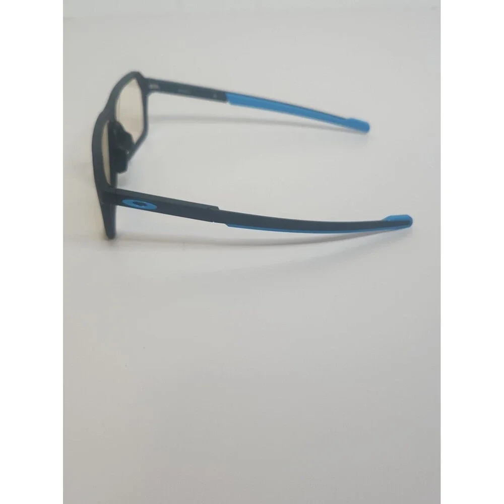 Oakley Bevel Eyeglasses Satin Black Blue OX8161-0457 57-13 145 Mens W/ Case